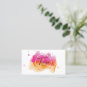 Abstrakte Rose Paint Splash/Orange ID566 Visitenkarte (Stehend Vorderseite)