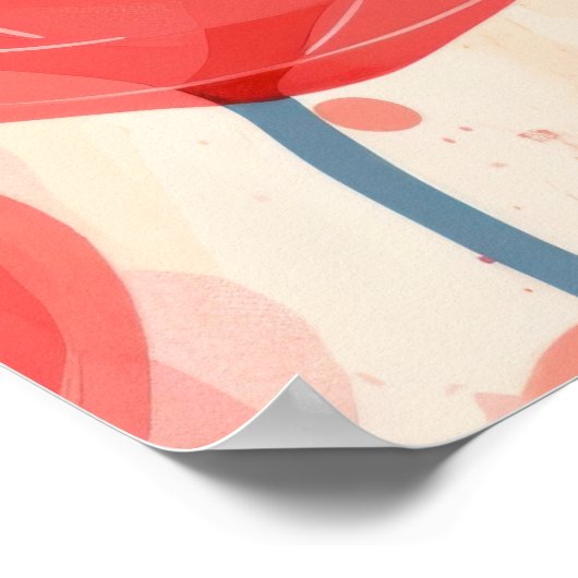 Abstrakte Rose Poster (Ecke)