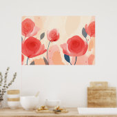 Abstrakte Rose Poster (Küche)