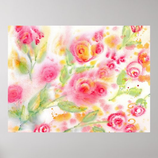 Abstrakte Rose Poster (Vorne)