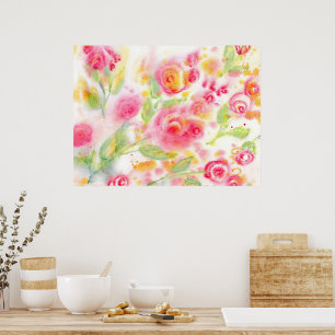 Abstrakte Rose Poster