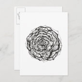 Abstrakte Rose Postkarte (Vorne/Hinten)