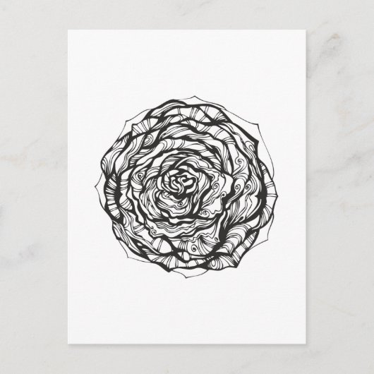 Abstrakte Rose Postkarte (Vorderseite)