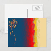 Abstrakte Rose Postkarte (Vorne/Hinten)