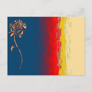 Abstrakte Rose Postkarte