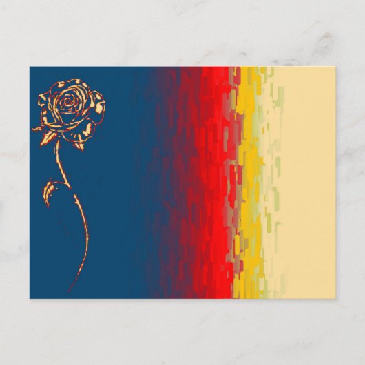 Abstrakte Rose Postkarte (Vorderseite)