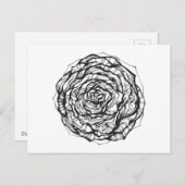 Abstrakte Rose Postkarte (Vorne/Hinten)