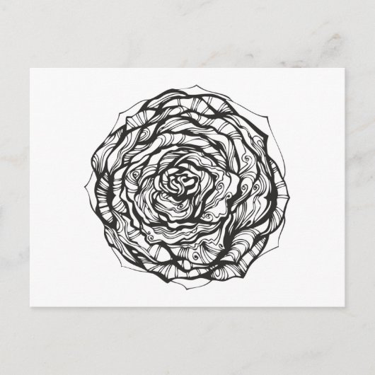 Abstrakte Rose Postkarte (Vorderseite)