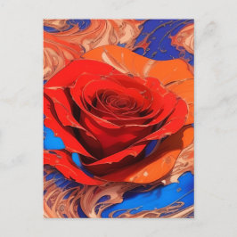 Abstrakte Rose Postkarte