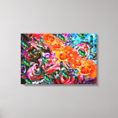 Abstrakte Rose Psychedelische Kunst in Orange & Tu Leinwanddruck (Vorderseite)