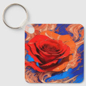 Abstrakte Rose Schlüsselanhänger (Vorderseite)