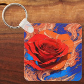Abstrakte Rose Schlüsselanhänger (Vorderseite)