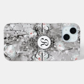 Abstrakte Rose Schwarz Case-Mate iPhone Hülle (Rückseite (Horizontal))