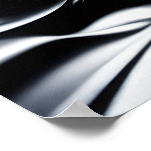 Abstrakte Rose Schwarz/Weiß Poster (Ecke)