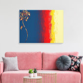 Abstrakte Rose überzogene Canvas Leinwanddruck (Insitu (Wohnzimmer))