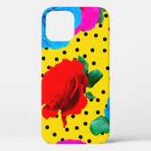 Abstrakte Rose und Metallische Blätter S Case-Mate iPhone Hülle (Rückseite)