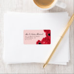 Abstrakte Rose und Poppies Neuvermählte Rücksendea Adressaufkleber<br><div class="desc">Diese Einladung wurde für eine kühne,  blumengeschmückte Affäre mit Rose und Mohn und leuchtenden Farben geschaffen.</div>