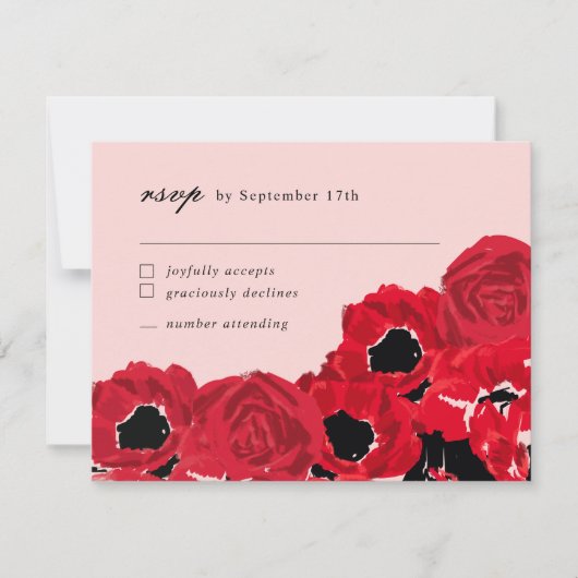 Abstrakte Rose und Poppies zur Koordinierung der U Mitteilungskarte (Vorderseite)