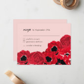 Abstrakte Rose und Poppies zur Koordinierung der U Mitteilungskarte (Vorderseite/Rückseite Beispiel)