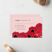 Abstrakte Rose und Poppies zur Koordinierung klein Mitteilungskarte (Vorderseite/Rückseite Beispiel)