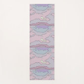 🌸 Abstrakte Rose und Violett Yogamatte (Vorderseite)