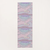 🌸 Abstrakte Rose und Violett Yogamatte (Rückseite)