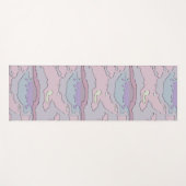 🌸 Abstrakte Rose und Violett Yogamatte (Vorderseite (Horizontal))