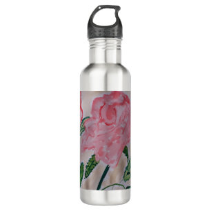 Abstrakte Rose Wasser Flasche Edelstahlflasche