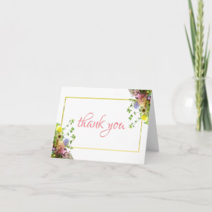 Abstrakte Rosen Blumen Danke Hand Schrift Chic