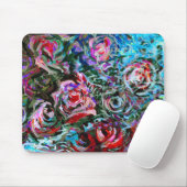 Abstrakte Rosen im Rot und im Türkis - mousepad (Mit Mouse)