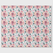 Abstrakte Rosen in Pastellfarben  Geschenkpapier (Flach)