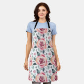 Abstrakte Rosen in Pastellfarben  Schürze (Getragen)