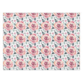 Abstrakte Rosen in Pastellfarben Tischdecke (Vorderseite (Horizontal))