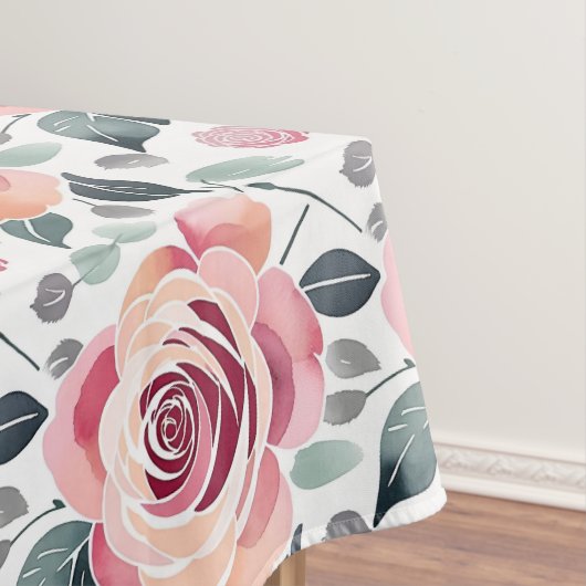 Abstrakte Rosen in Pastellfarben Tischdecke (Beispiel)