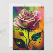 Abstrakte Rosen Save the Date Einladung (Rückseite)