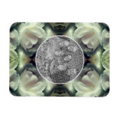 Abstrakte Rosenblüte mit eigenem Foto Magnet (Horizontal)