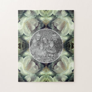 Abstrakte Rosenblüte mit eigenem Foto Puzzle