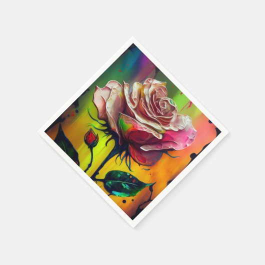 Abstrakte Rosenhochzeit Serviette (Ecke)