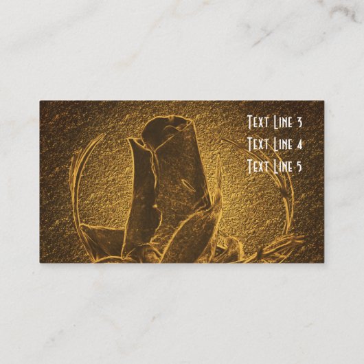 Abstrakte Rosenknospe Brown Floral Business Card Visitenkarte (Rückseite)