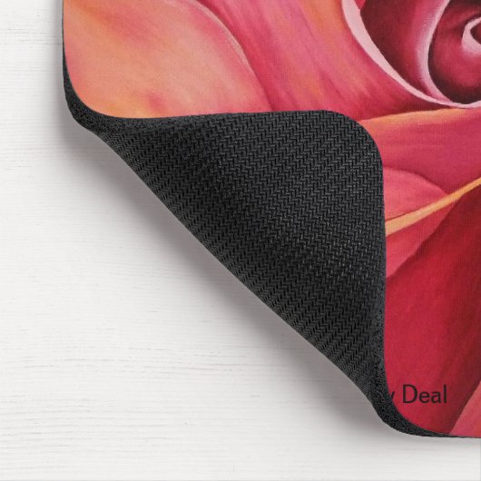 Abstrakte Rosenknospe Mousepad (Ecke)