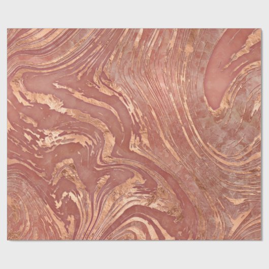 Abstrakte Rosenmarmor- und -quarzkristall Geschenkpapier (Flach)