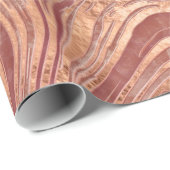 Abstrakte Rosenmarmor- und -quarzkristall Geschenkpapier (Rolleneckpunkt)