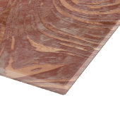 Abstrakte Rosenmarmor- und -quarzkristall Schneidebrett (Ecke)