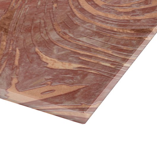 Abstrakte Rosenmarmor- und -quarzkristall Schneidebrett (Ecke)