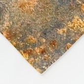 Abstrakte Rostgrundierung aus Edelmetall Fleecedecke (Ecke)