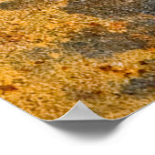 Abstrakte Rostgrundierung aus Edelmetall Poster (Ecke)