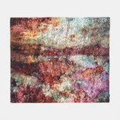 Abstrakte Rostgrunge Fleecedecke (Vorderseite (Horizontal))