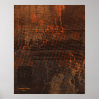 Abstrakte Rostkunst erhalten Poster