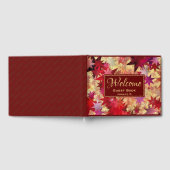 Abstrakte Rot-Gelb-Sterne Personalisiert BEGRÜSSEN Gästebuch (Voll)