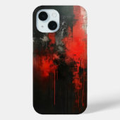 Abstrakte Rot-Schwarz-Kunst Case-Mate iPhone Hülle (Rückseite)